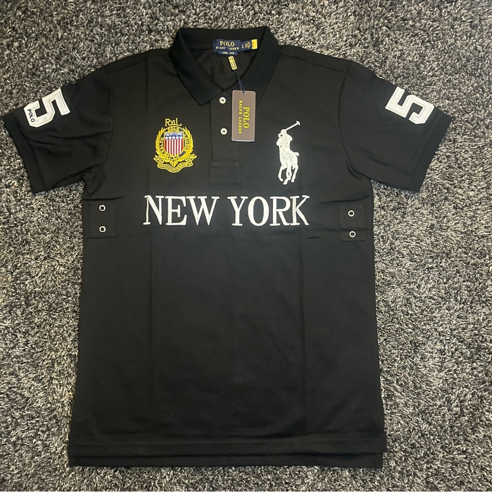 Polo Ralph Lauren Black New York Men's Polo Shirt
